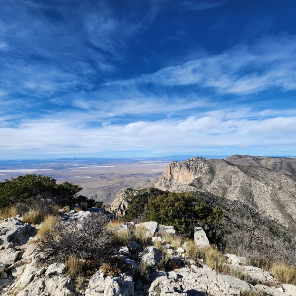 Looking out over the desert